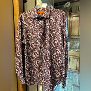 Men’s Tallia paisley pattern shirt